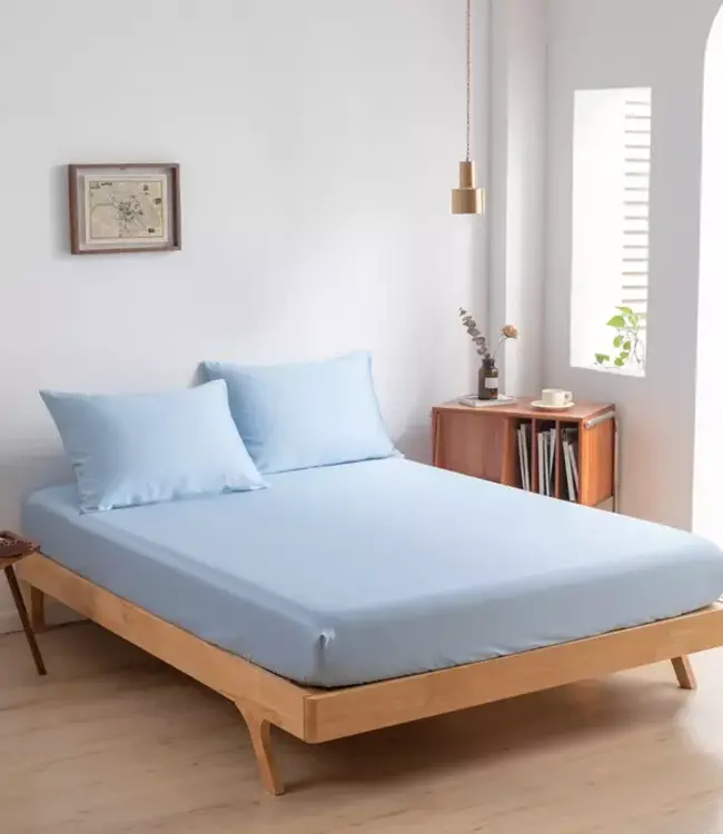 Bamboo Fitted Sheet for Mattress Toppers - Premium - Blue