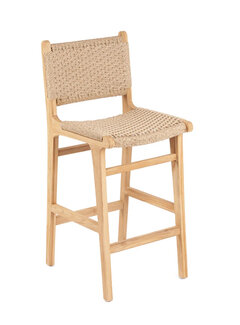 Bazar Bizar Meno Bar Stool - Teak - Outdoor - Natural