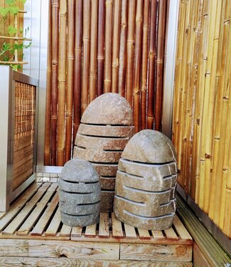 Koning Bamboe Unique Stone Lamps - Decoration - Handmade