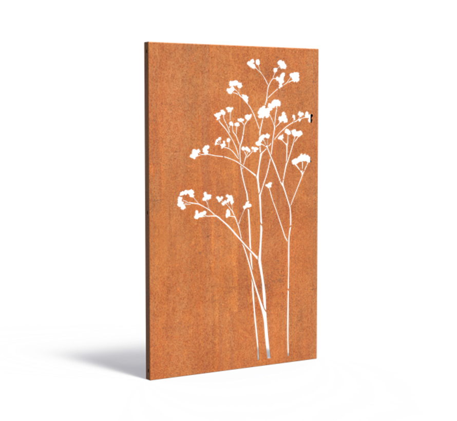 Privacy screen made of Corten steel - 110 x 180cm - Orange/Brown