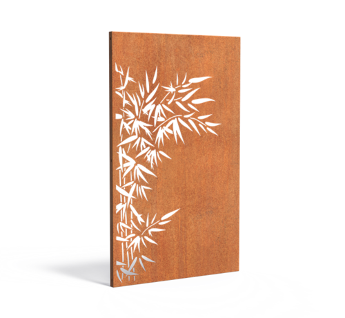 Bamboona Brise-vue en acier Corten - 110 x 180 cm - Orange/Marron