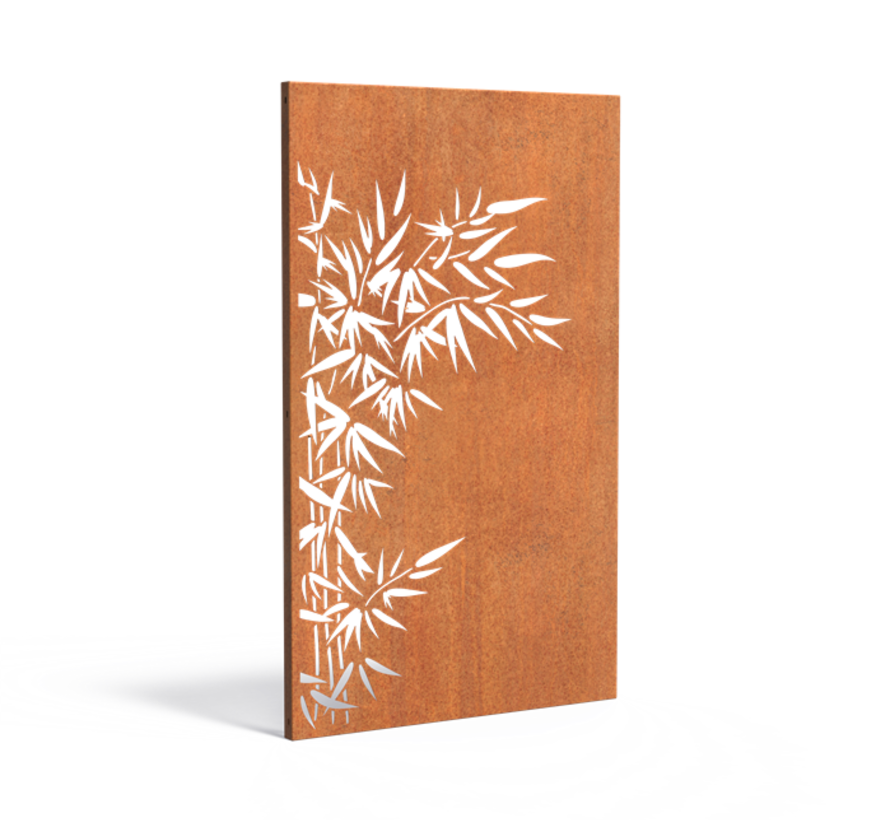 Privacy screen made of Corten steel - 110 x 180cm - Orange/Brown