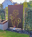 Privacyscherm van Cortenstaal - 110 x 180cm - Oranje/Bruin