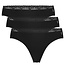 Women's Seamless Thong - Amber - 3-Pack - Black