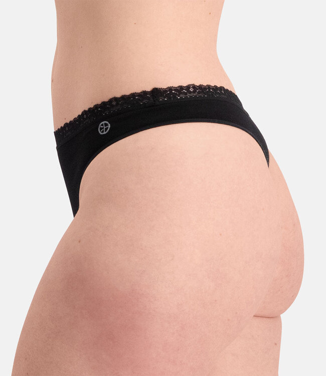 Women's Seamless Thong - Amber - 3-Pack - Black