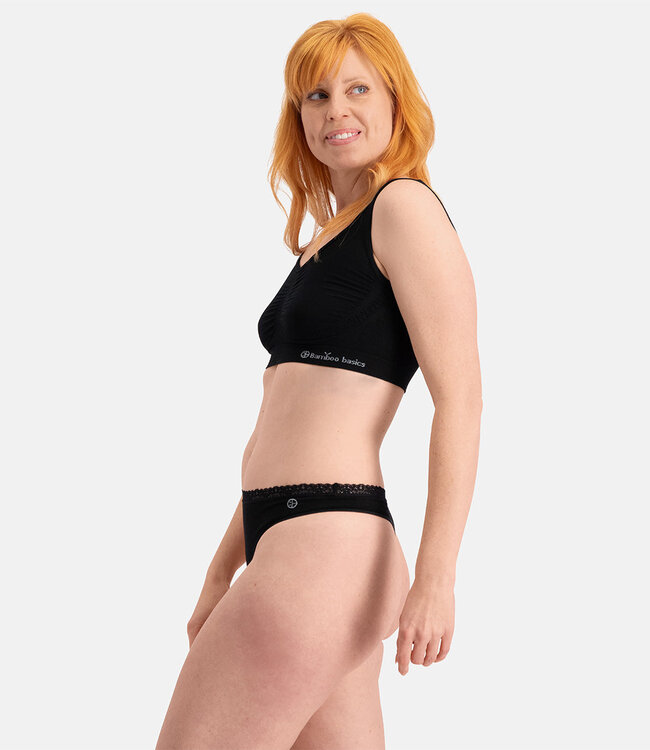 Dames Naadloze String - Amber - 3-Pack - Zwart