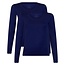 Bamboo Basics Lara Langarmshirts - Weiß, 2er-Pack