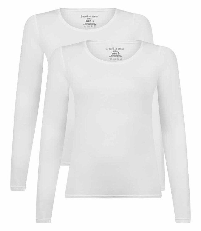 T-shirts 2-pack Lara – Lange Mouw Bamboe