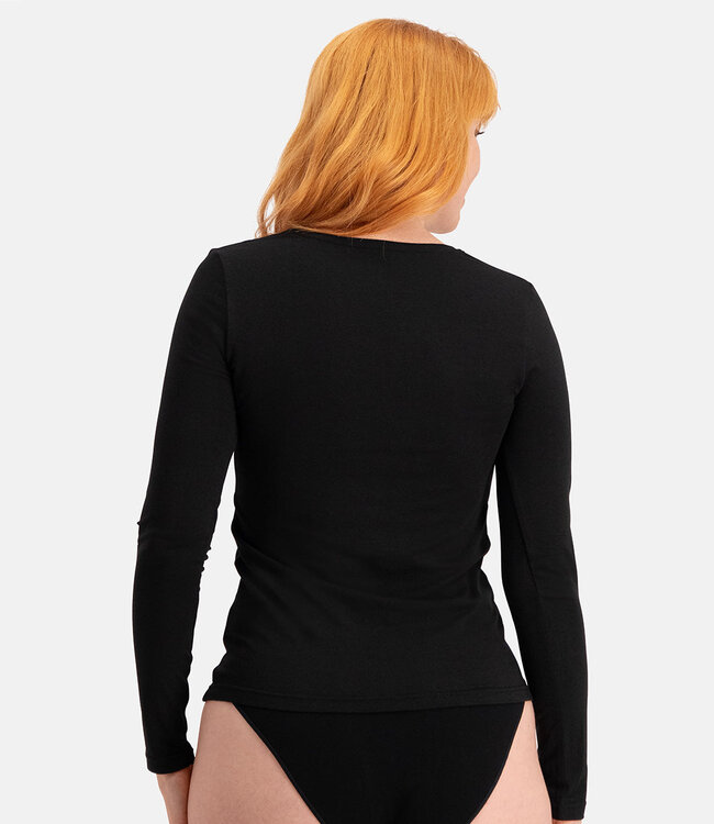 Women's Shirt with Long Sleeves and V-Neck - Liv - 2-Pack