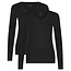 Dames Shirt met Lange Mouwen en V-Hals - Liv - 2-Pack