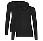 Women's Shirt with Long Sleeves and V-Neck - Liv - 2-Pack