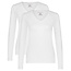 Dames Shirt met Lange Mouwen en V-Hals - Liv - 2-Pack