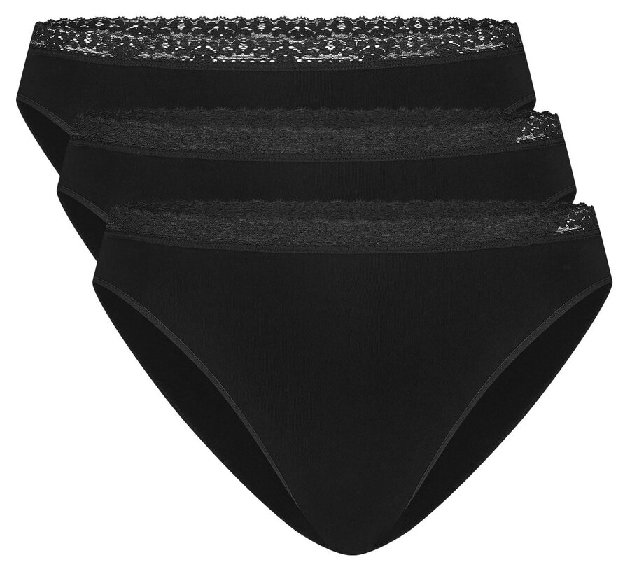 Dames Naadloze Slip met Kanten - Lucy - 3-Pack