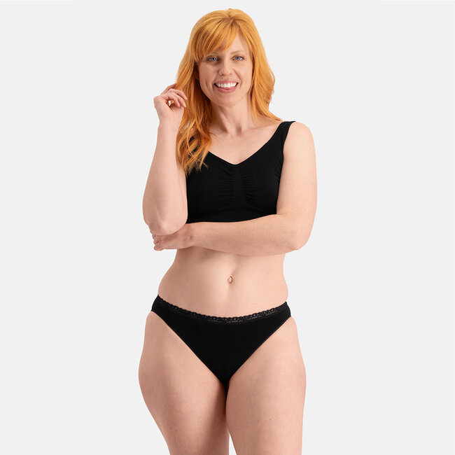 Women's Seamless Briefs with Lace - Lucy - 3-Pack