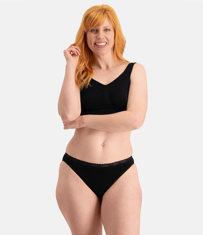 Women's Seamless Briefs with Lace - Lucy - 3-Pack