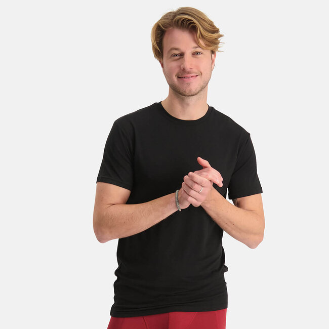 Men's Knitted T-Shirt with Round Neck - Ray - 2-Pack