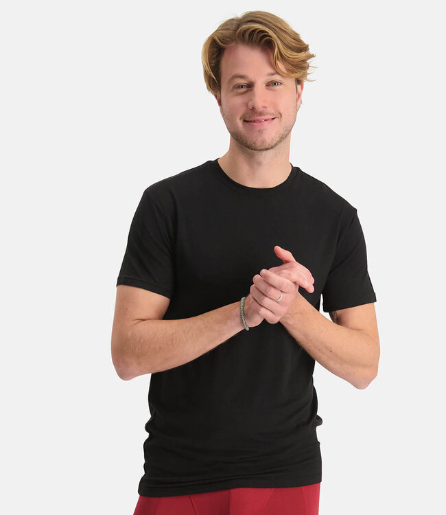 Men's Knitted T-Shirt with Round Neck - Ray - 2-Pack