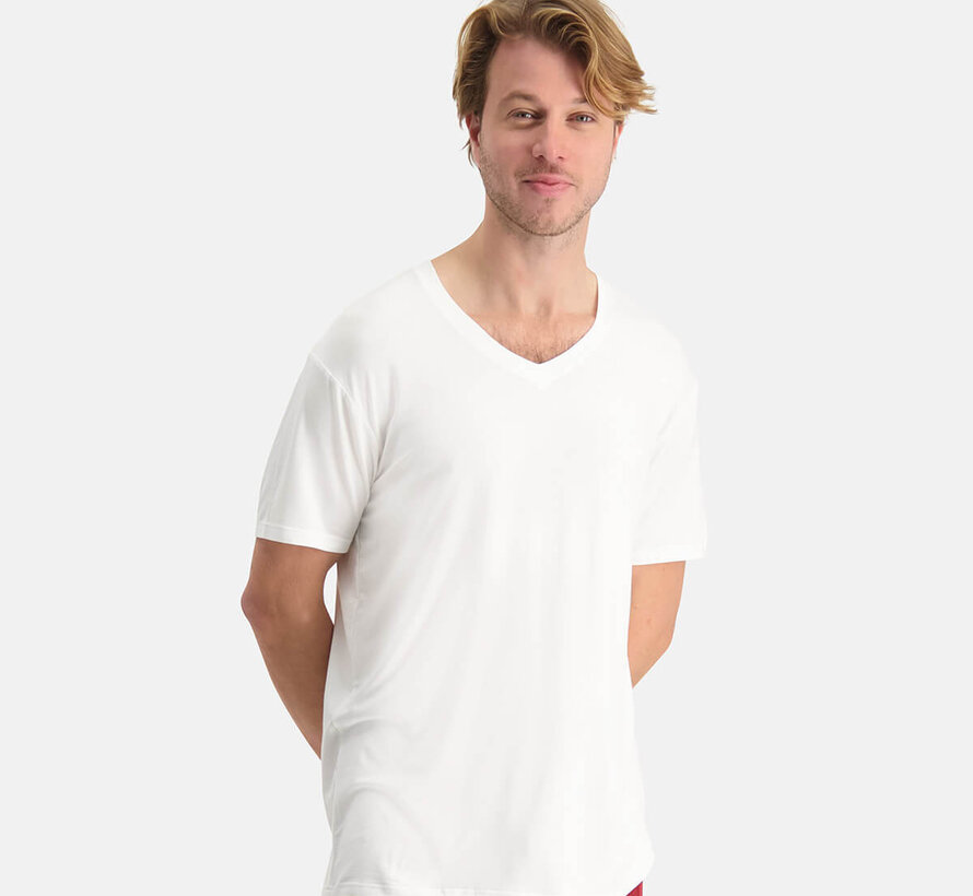 T-shirt tricoté avec col en V pour hommes - Vance - Paquet de 2