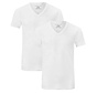 Men's Knitted T-Shirt with V-Neck - Vinn - 2-Pack - White