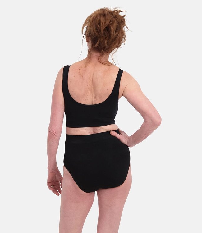 Dames Gebreide Hoge Slip - Amy - Naadloos - 2-Pack - Zwart