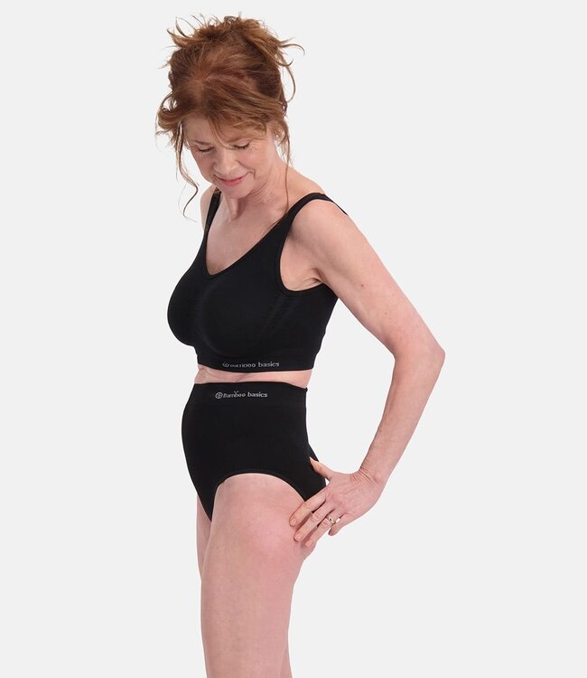 Women's Knitted High Slip - Amy - Seamless - 2-Pack - Black