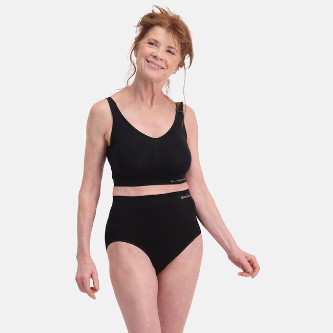 Women's Knitted High Slip - Amy - Seamless - 2-Pack - Black