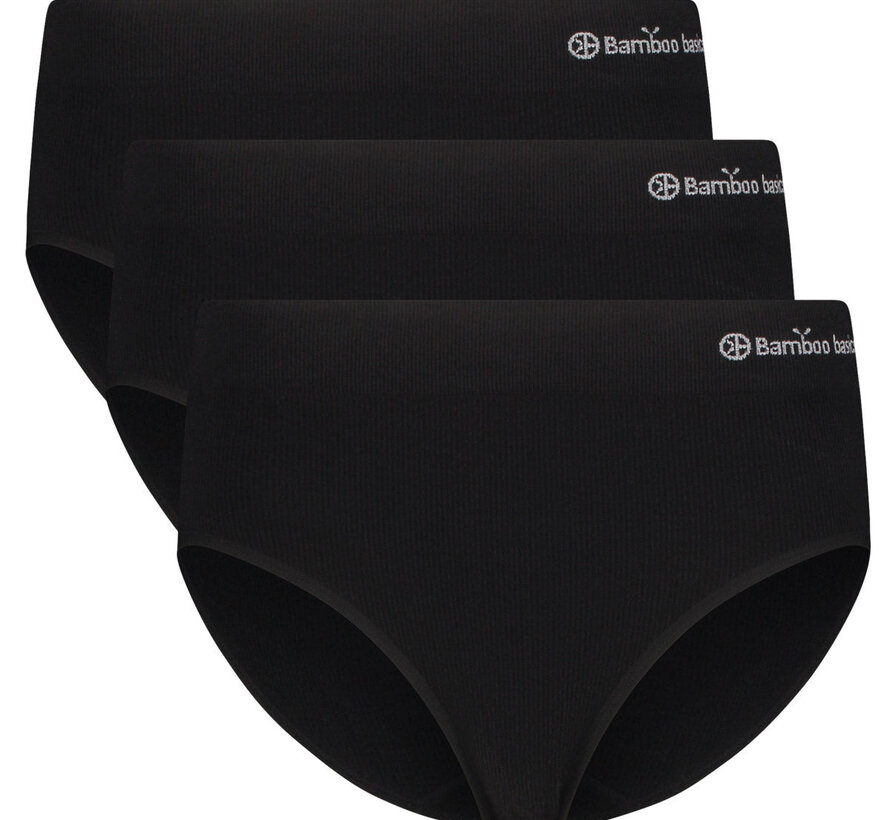 Ladies Seamless Rib Full Brief - Rosa - 3-Pack