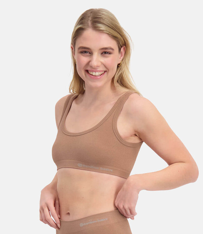 Dames Seamless Rib Bra - Ruby - 2-Pack