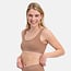 Bamboo Basics Nahtloser Rippen-BH für Damen - Ruby - 2er-Pack