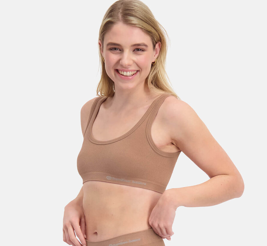 Soutien-gorge côtelé sans couture pour femmes - Rubis - Paquet de 2