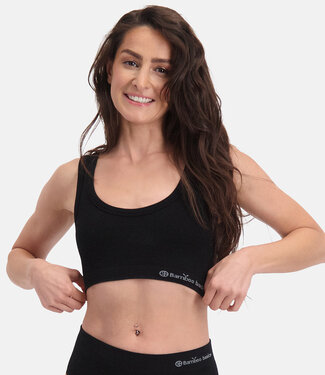 Bamboo Basics Dames Seamless Rib Bra - Ruby - 2-Pack