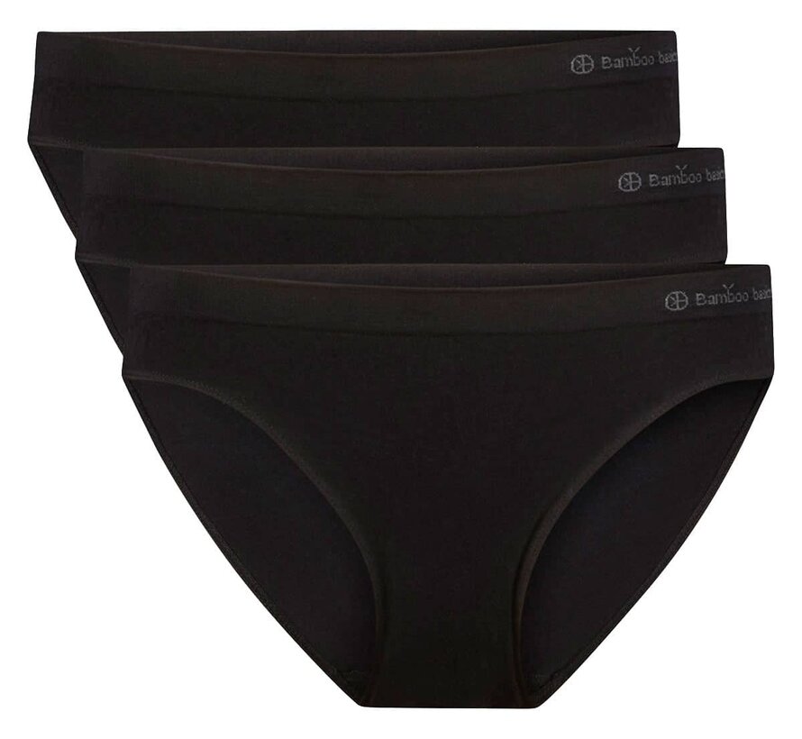 Women's Seamless Waist Briefs - Tess - 3-Pack - Black