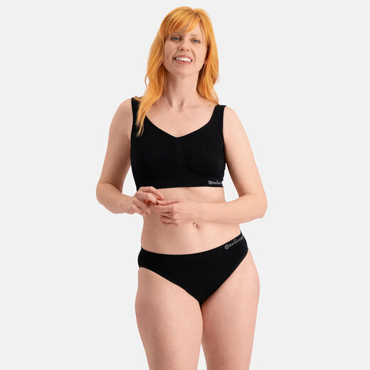 Bamboo Basics Dames Naadloze Tailleslip – Tess – 3-Pack – Zwart