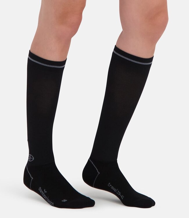 Unisex Reiscompressiesokken - Quinn - Zwart