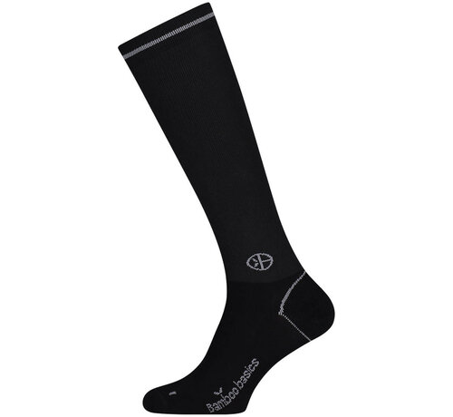 Bamboo Basics Chaussettes de compression de voyage unisexes - Quinn - Noir