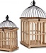 Set of 2 Wooden Cages - Decoration - Natural