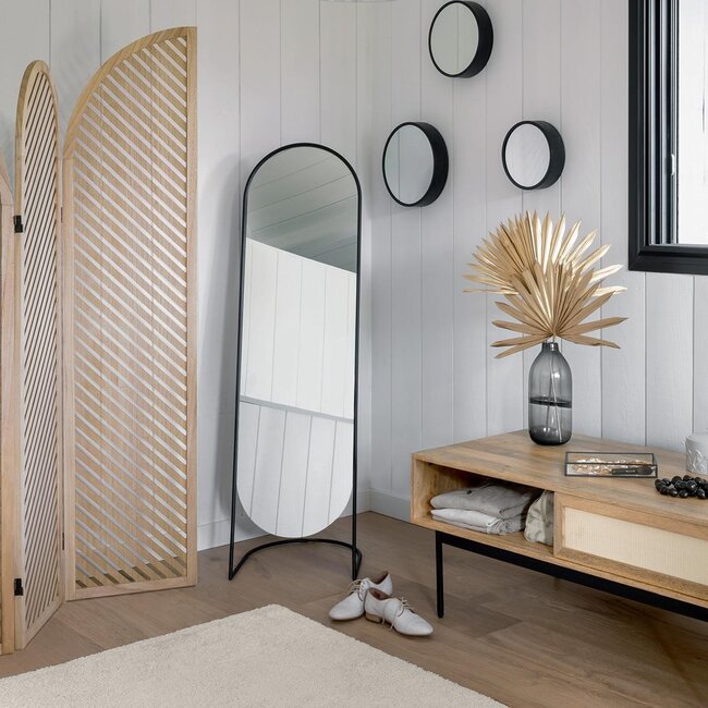 Modern Standing Mirror - H.140 cm - Black
