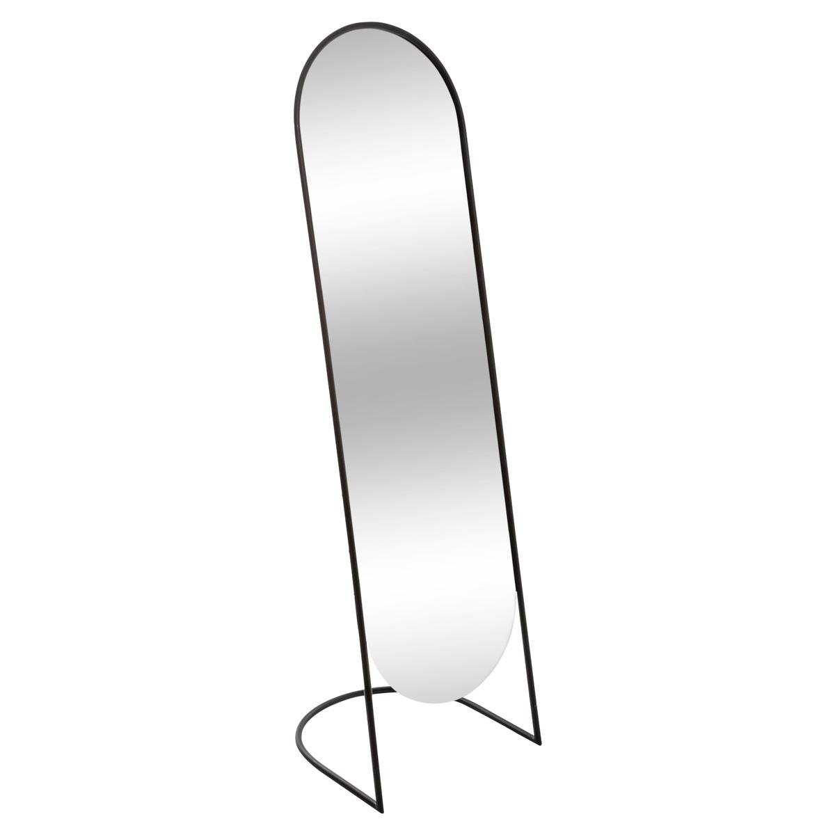Grote Staande Spiegel Ovaal 180x70 Zwart