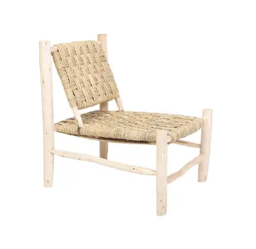 HYDILE Fauteuil Rectangulaire - H.77cm - Bois - Naturel