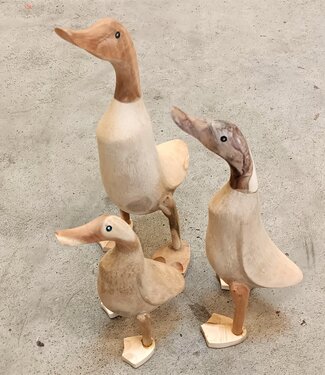 Koning Bamboe Handmade Duck Figurines - Decoration - Bamboo