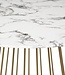 Ronde Eettafel - Ø 120cm - Wit met Goud