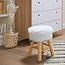 Side/Stool - H.42cm - White/Natural