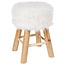Side/Stool - H.42cm - White/Natural