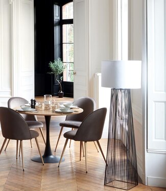 Atmosphera Ronde Eettafel - D 100cm - Zwart/Naturel