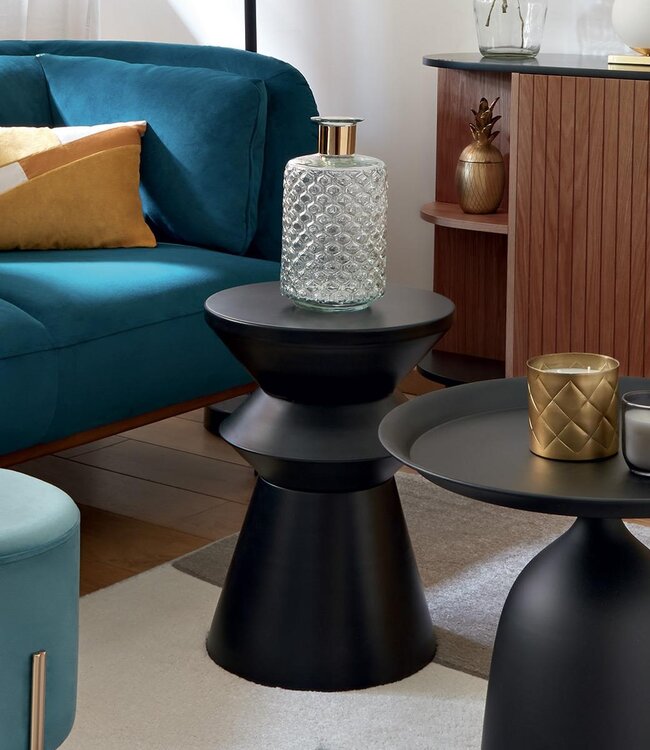 Ronde Bijzettafel - D 50cm - Zwart