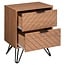 Atmosphera Bedside table with 2 drawers - Naomi - Natural