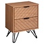 Atmosphera Bedside table with 2 drawers - Naomi - Natural