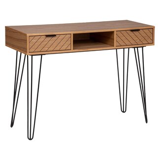 Atmosphera Wall table with 2 drawers - Naomi - Natural