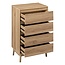 Chest of drawers with 4 drawers - Abana - Oak effect
