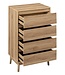 Chest of drawers with 4 drawers - Abana - Oak effect